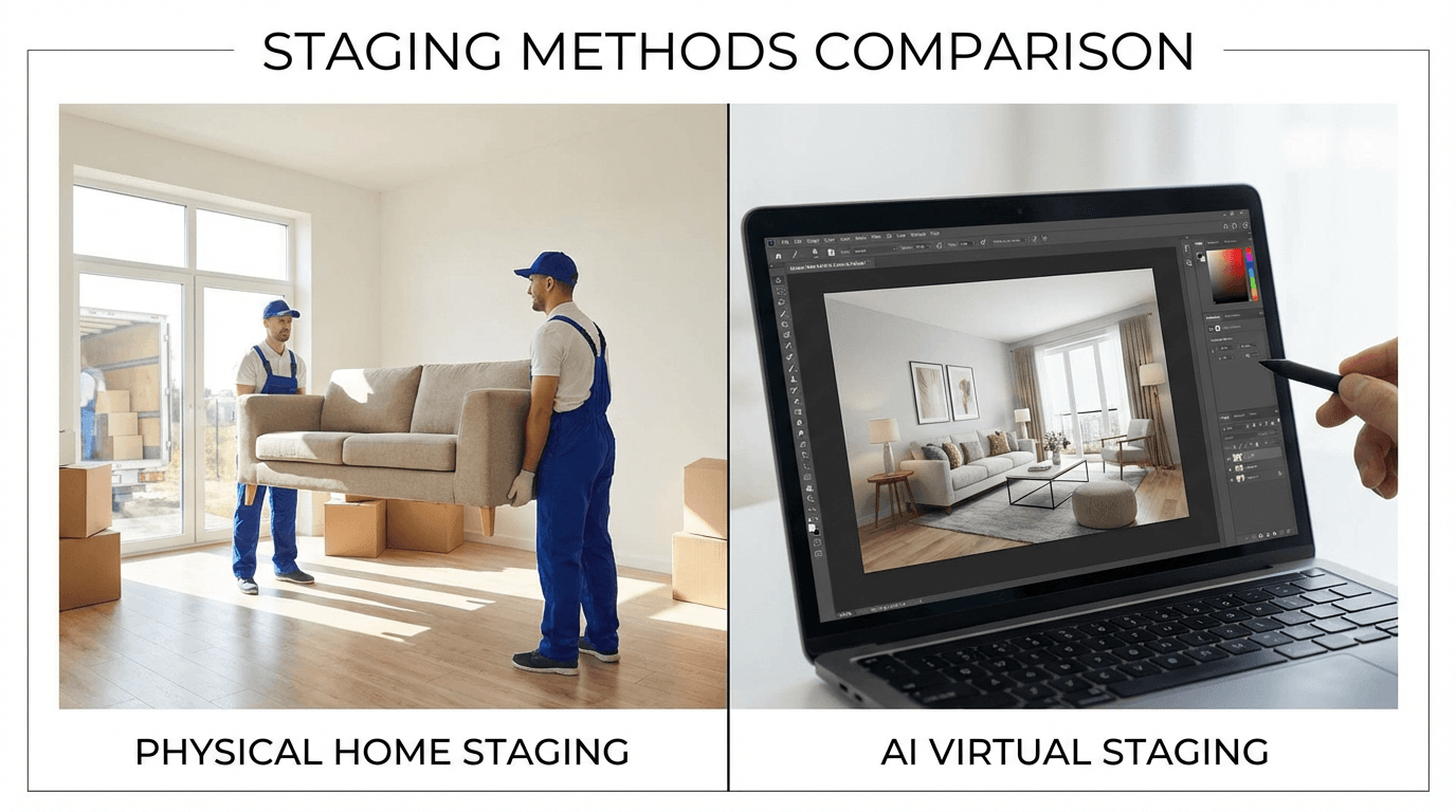Home staging IA vs tradicional: la comparativa completa