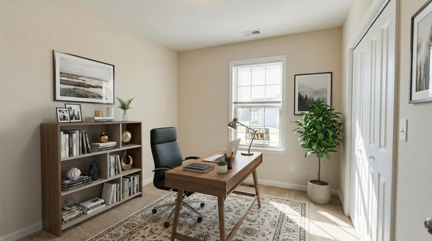 Kitchen with virtual appliances and decor